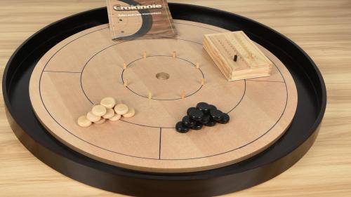 Crokinole 2018 Beech Hardwood 2-4 Player Dexterity Game