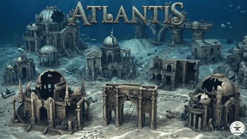 Atlantis and characters // STL // 28MM