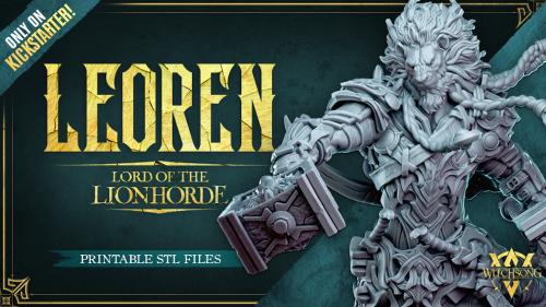 Leoren of the Lionhorde - Printable STL Miniatures
