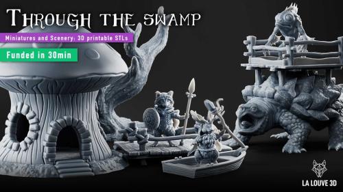 Throught the swamp: minis and scenery for 3D Printing