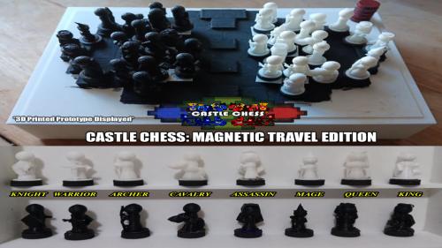 Castle Chess Magnetic Travel Edition + 3D Printable Edition