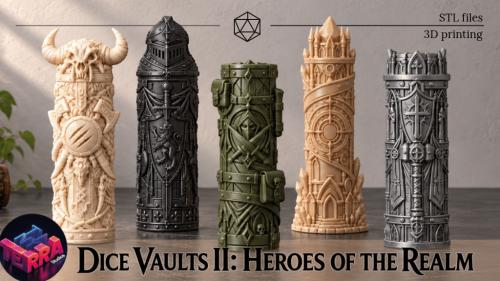 Dice Vaults II: Heroes of the Realm - 3D Printable STL Files