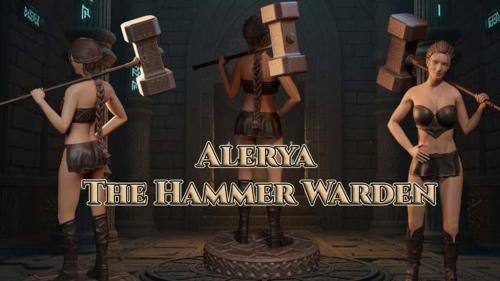"Alerya- The Hammer Warden"-3D printable STL figure