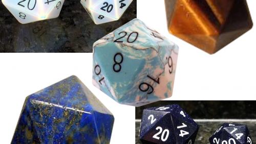 Mega Gemstone d20 Dice: 35mm- Now Engraved!