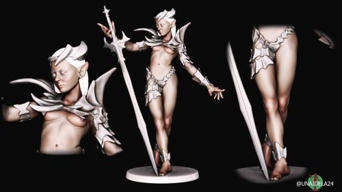 FANTASY-UF Female Demon for 3D printing STL