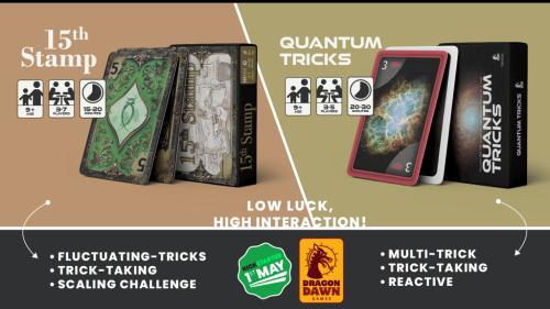 Quantum Tricks and 15th Stamp card games