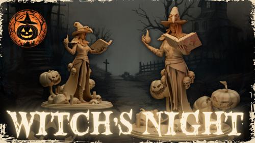 Witchveil of Halloween: 3D Printable Female Figures