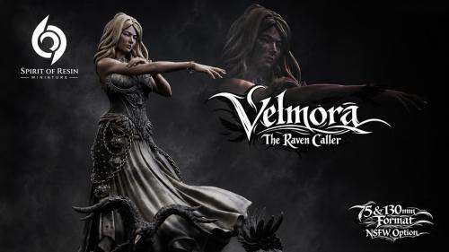 Velmora, the Raven Caller - Fantasy Female Miniature - STL