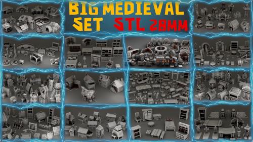 Big Medieval Set | STL | 28mm