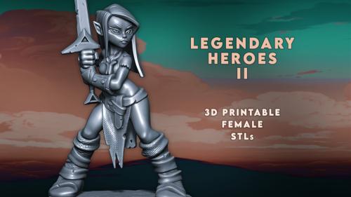 Legendary Heroes II - 3D Printable Miniatures