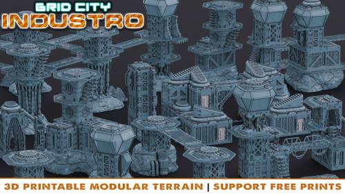 Grid City: Industro - 3D Printable Terrain