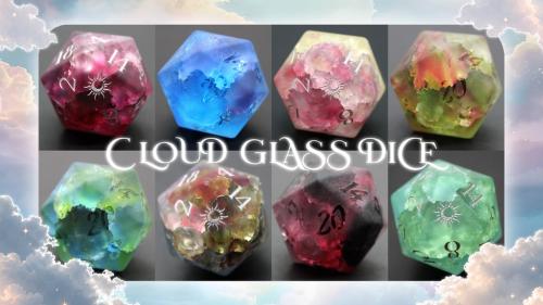 Handcrafted Cloud Glass Gemstone Dice