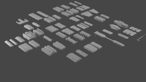 30+ Printable Modular Space Ship Miniatures