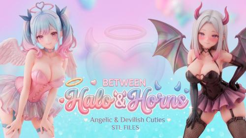 Between Halo & Horns - Angelic and Devilish Cuties STL Files