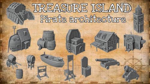 TREASURE ISLAND.Pirate architecture.
