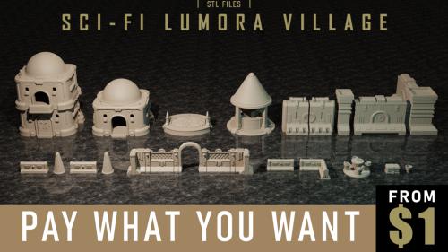 Sci-Fi Lumora Village - 3D Printable STL Files