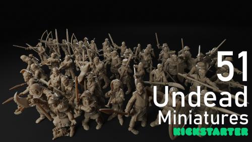 Undead Miniatures for 3D Printing