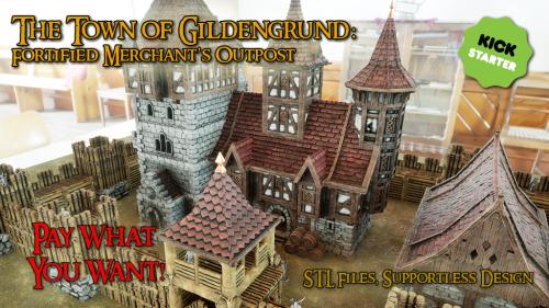 Medieval Fantasy Fortified Merchant Outpost