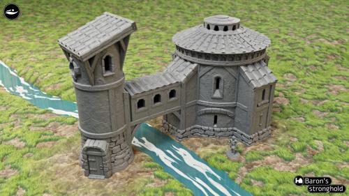 Baron s stronghold, 3D printable modular scenery