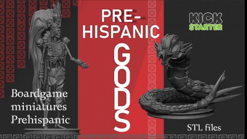 Prehispanic Gods - Stl board game Miniatures D&D - Wargames.