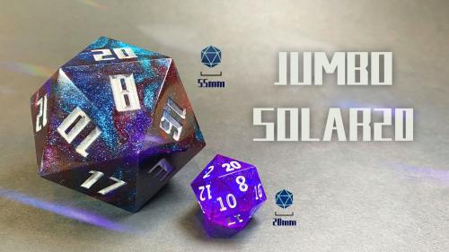 SOLAR20 - Jumbo D20 Resin Dice Inspired by Our Solar System