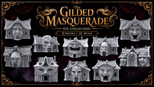 Gilded Masquerade |STL 28-32-75 MM|