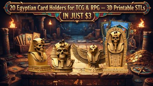 20 Egyptian Card Holders for TCG & RPG — 3D Printable STLs
