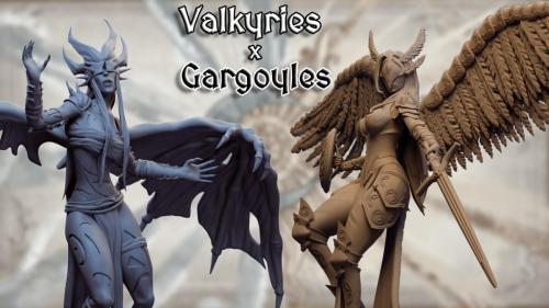Valkyries x Gargoyles. 3D Printable STLs