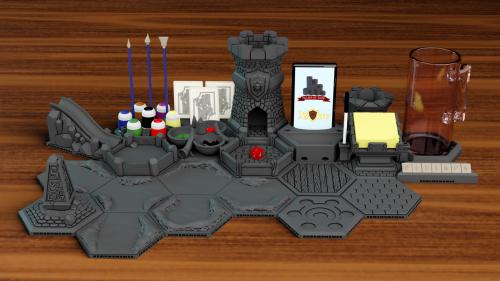 Pillars of Stone - 3D Printable Tabletop Accessories