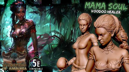 Mama Soul- 3d printable miniature - 5e compatible SFW & NSFW