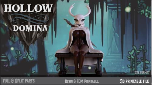 Hollow Domina 3D model for Printing STL files.