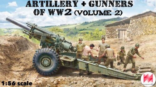 ARTILLERY of WW2 + Gunners (Volume 2) (scale 1:56, 28mm)