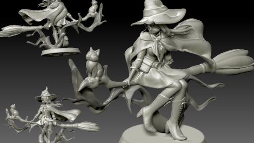 Windy Witch - Miniatures Tabletop RPG - STL files