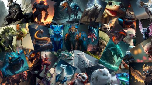 1000 RPG Monsters & Pets illustrations!