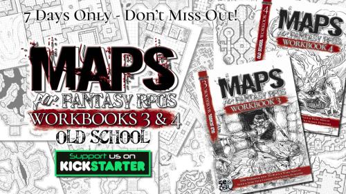 MAPS FOR FANTASY RPGs Old School Workbooks 3 & 4
