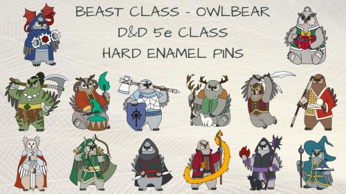 DND OWLBEAR ENAMEL PINS
