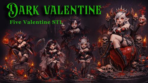 Dark Valentine Minis: 5 Collectible STL Characters
