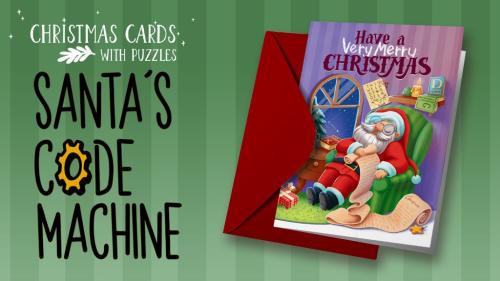 Christmas Cards with Puzzles: Santa’s Code Machine