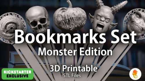 3D PRINTABLE BOOKMARKS SET: MONSTER EDITION
