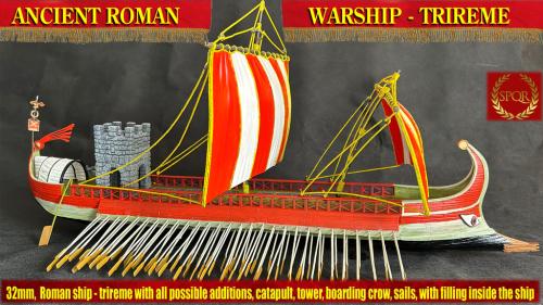 Ancient Roman warship - trireme