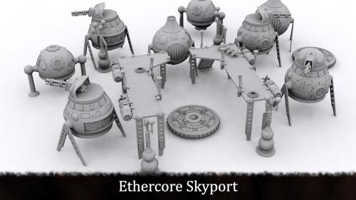 Ethercore Skyport - 3D Printable Terrain