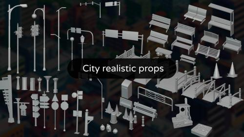 City realistic props