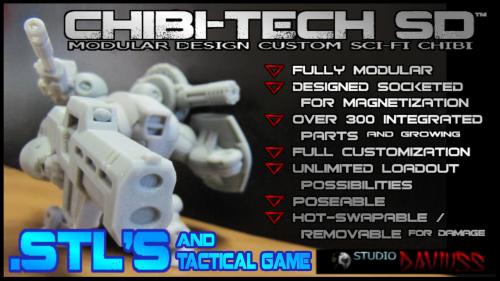 CHIBI-TECH SD : MODULAR MECHA (.STL) FILES
