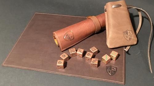 Old World - Leather Gaming Mats for RPG Metal Dice Rolling