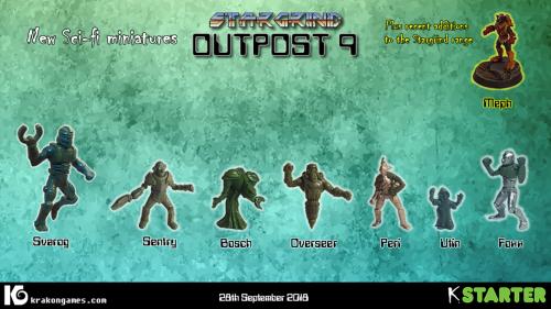 Stargrind: Outpost 9 - new 28mm sci-fi miniatures in metal