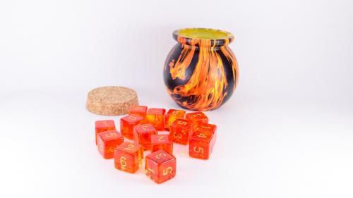 Amazing Fireball Dice Jar & custom, exclusive Fire Dice!