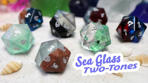 Sea Glass Dice: Two-Tone Frosted Dice for RPGs