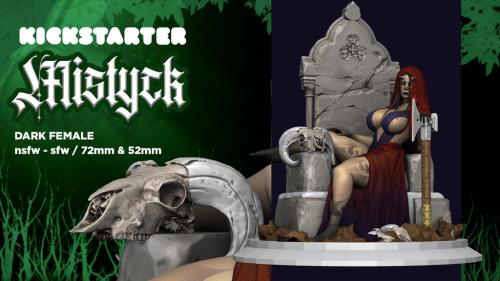 Mistyck Female STL Miniatures for 3D Printing
