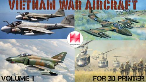 VIETNAM WAR Aircraft (3d models in 1:200 scale)