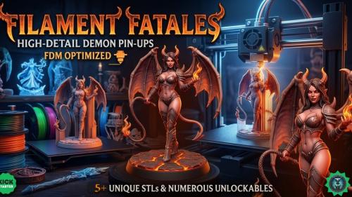 FILAMENT FATALES - HIGH-DETAIL DEMON PIN-UPs (FDM Optimized)